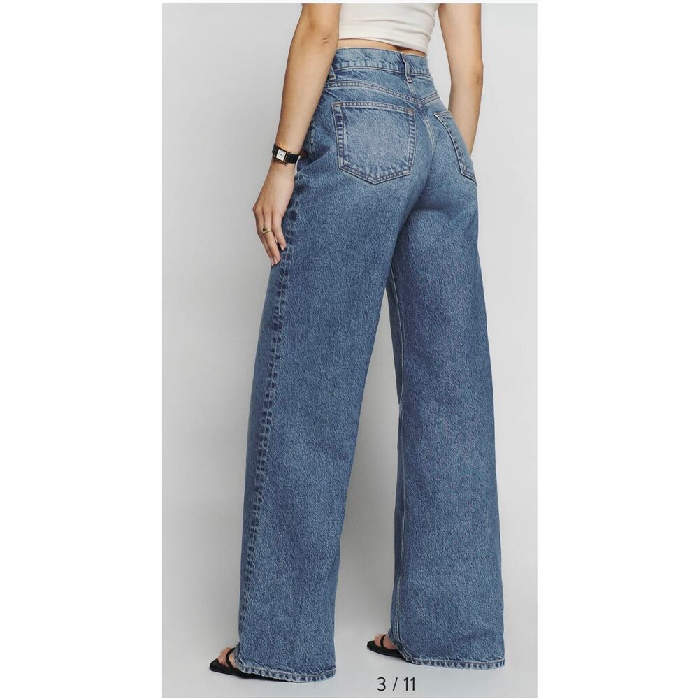 Reformation High Rise Wide Leg Slouchy Jean Size 32 - Picture 5 of 11